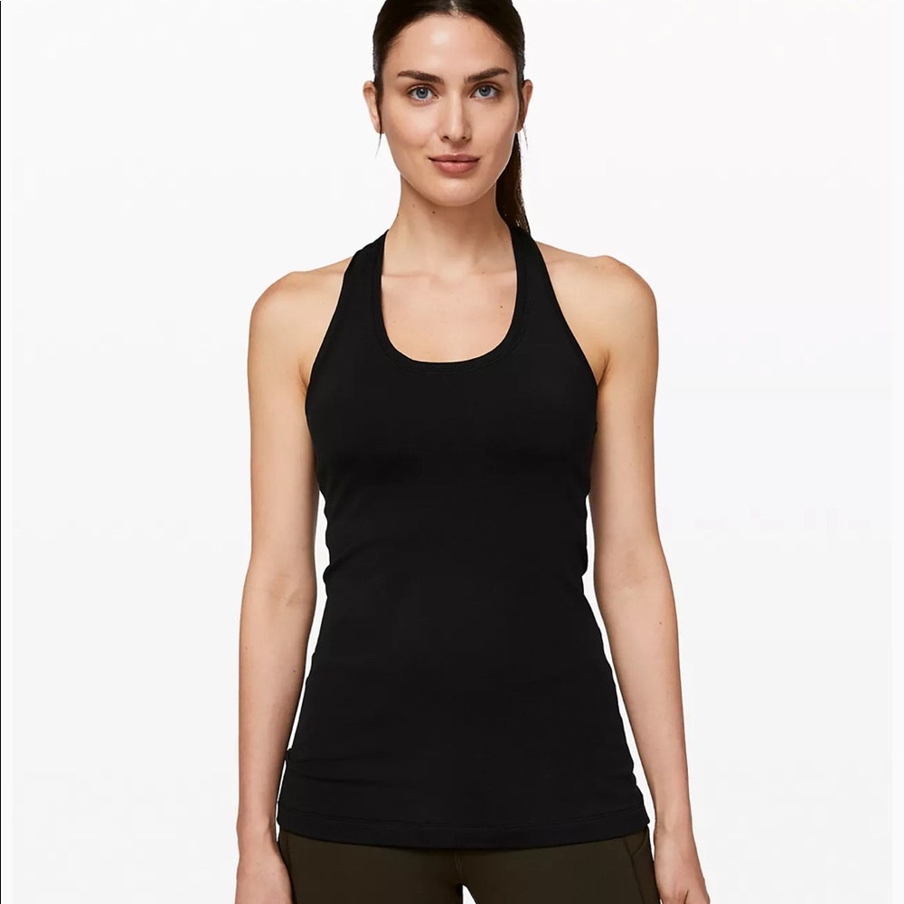 Lululemon stretchy black tank top